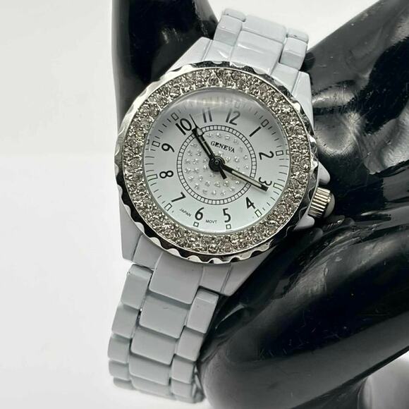 White Crystal Geneva Watch - Picture 2 of 4